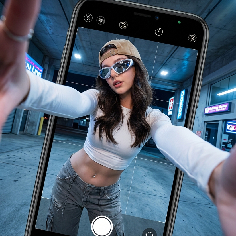 Smartphone Cut-out Template AI image template preview