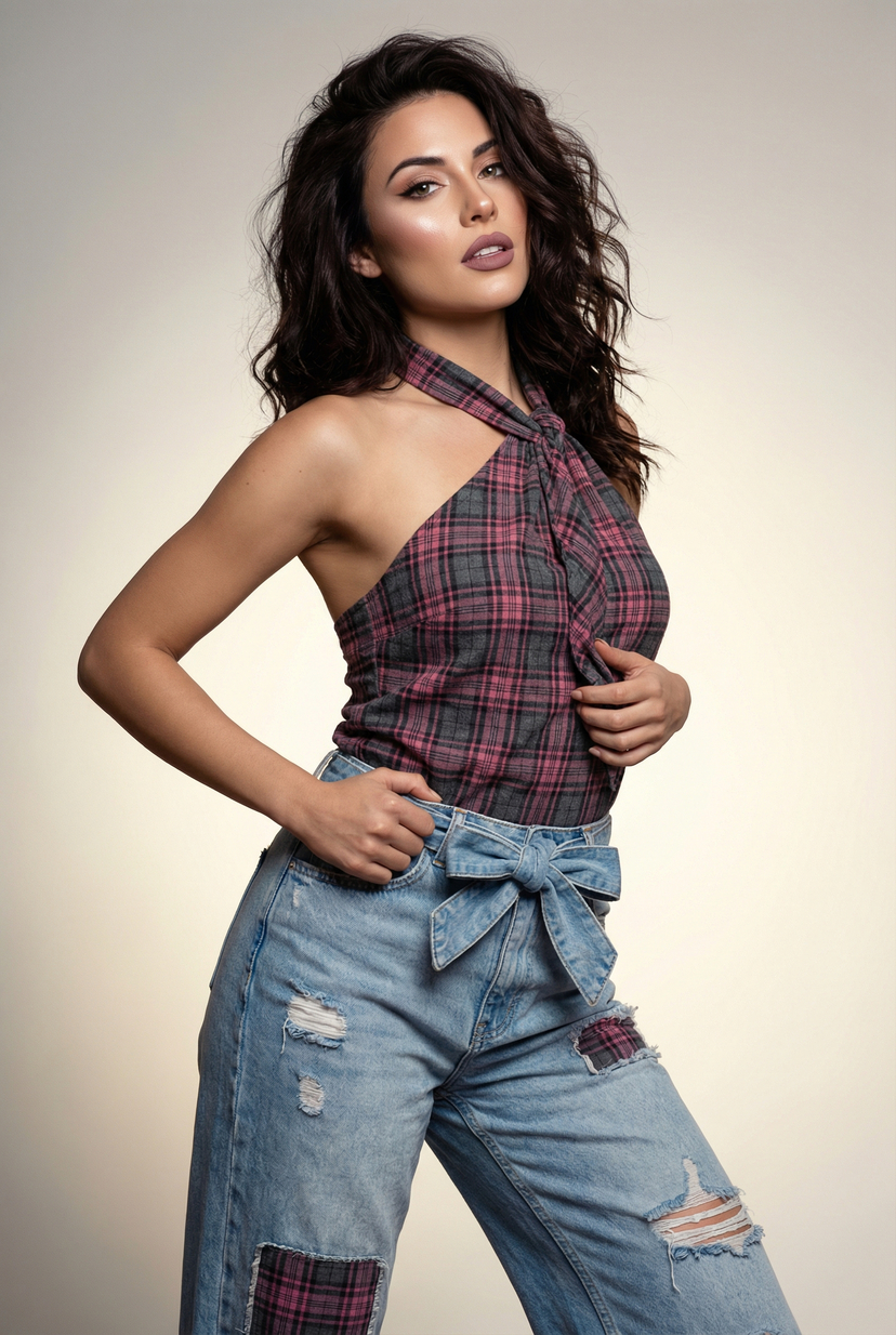 Urban Plaid Chic Editorial example 3