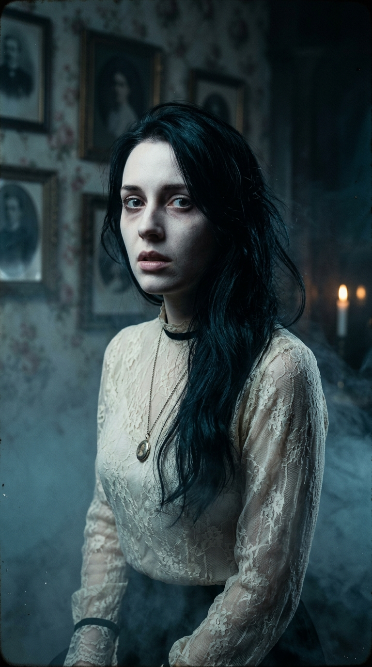 Horror Cinematic Portrait AI image template preview