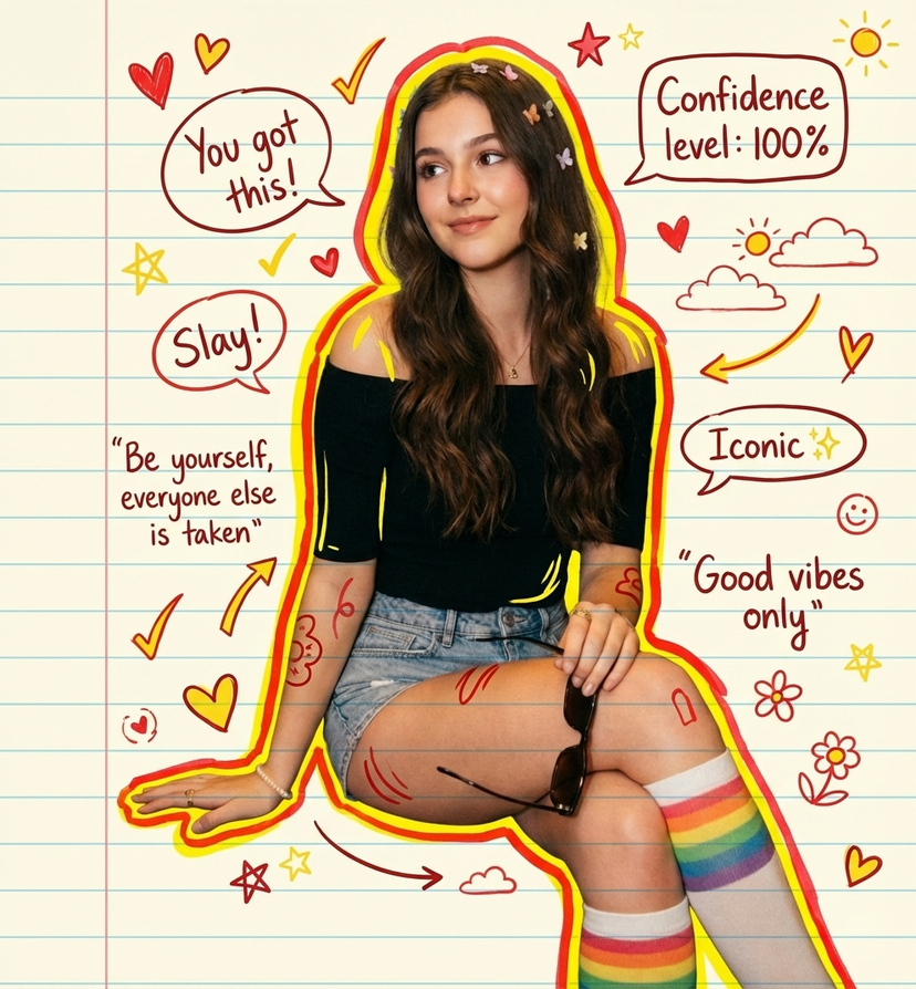 Hand-drawn Notebook Art AI image template preview