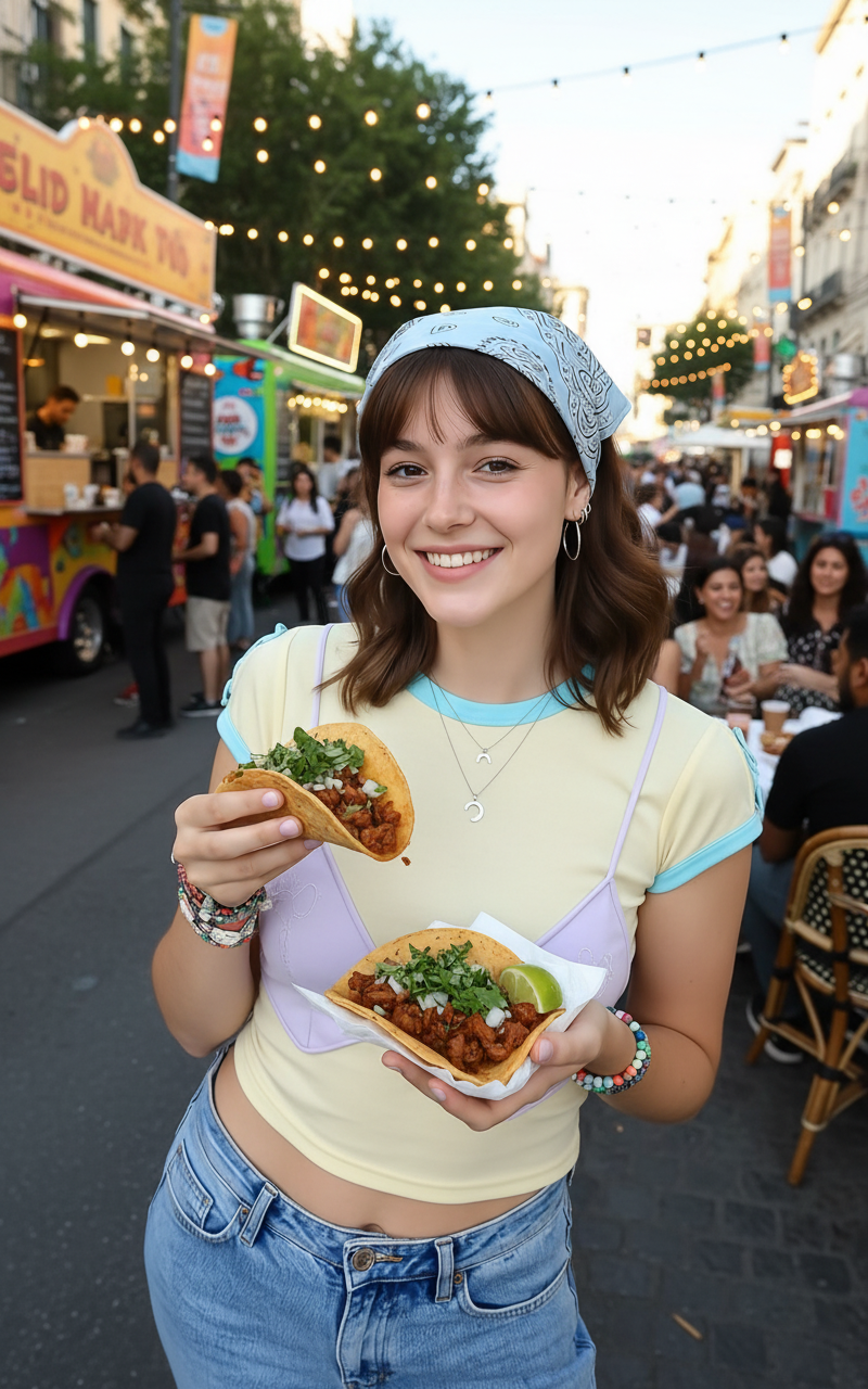 Instagram Post in Street Food — outgoing uploaded image as savoring street food at a local fo…