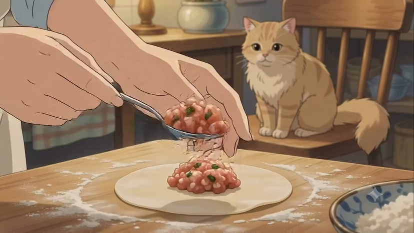 Studio Ghibli Dumpling Kitchen Cooking Scene example 2