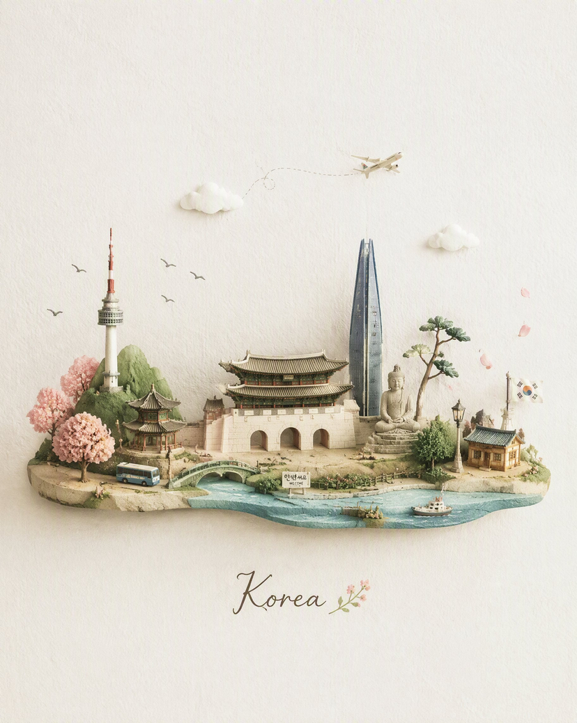 Miniature Travel Diorama Postcard example 1