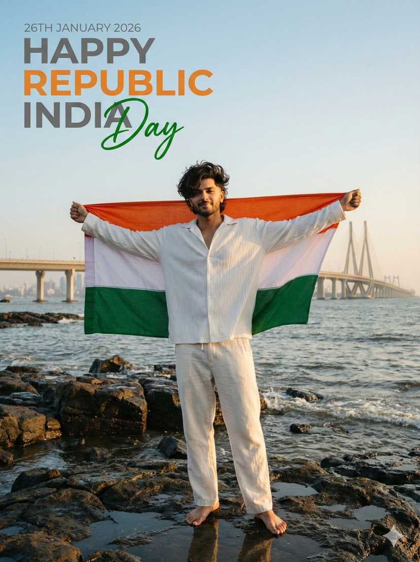 Ultra-Realistic - India Patriotic Portrait AI image template preview