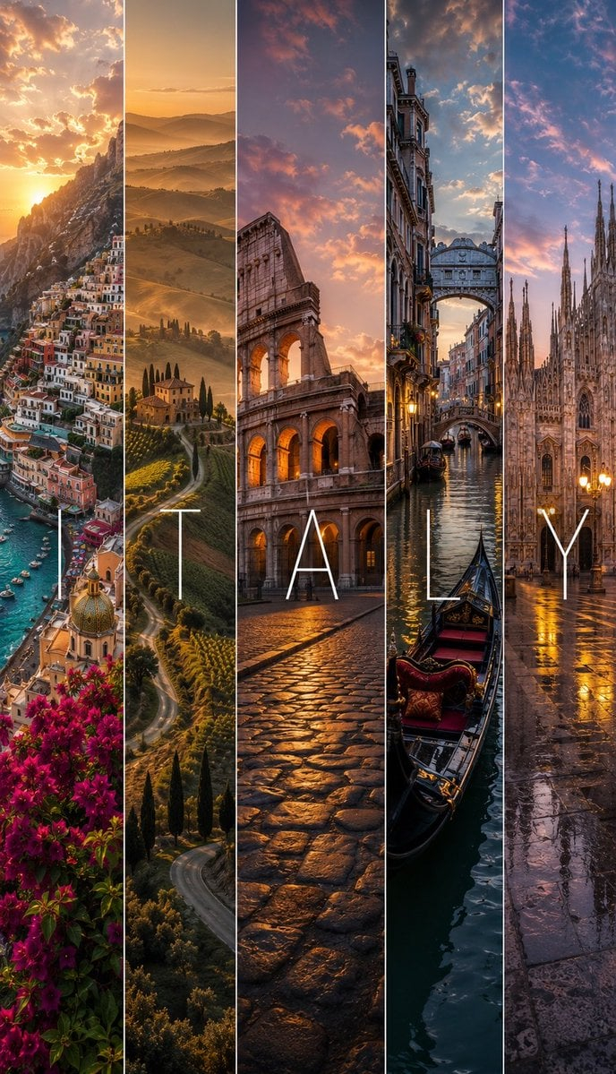 Cinematic Destination Letter Panel Poster — Universal Cinematic Destination Letter Panels. Create a luxury cinematic travel poster composed of exactly N equal-w