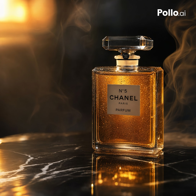 gpt2-e-commerce-main-image-luxury-amber-perfume-ad AI image template preview