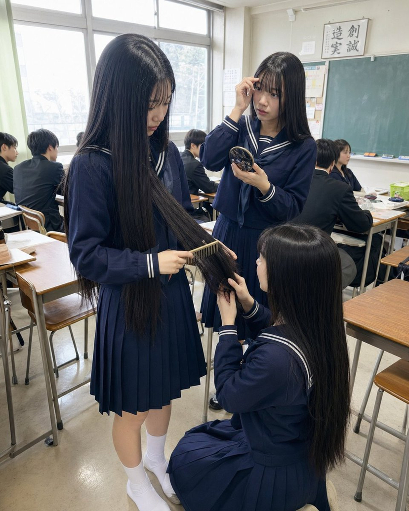 gpt2-profile-avatar-japanese-classroom-long-hair-snapshot AI image template preview