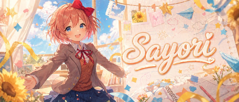 gpt2-youtube-thumbnail-dreamy-anime-sayori-banner AI image template preview