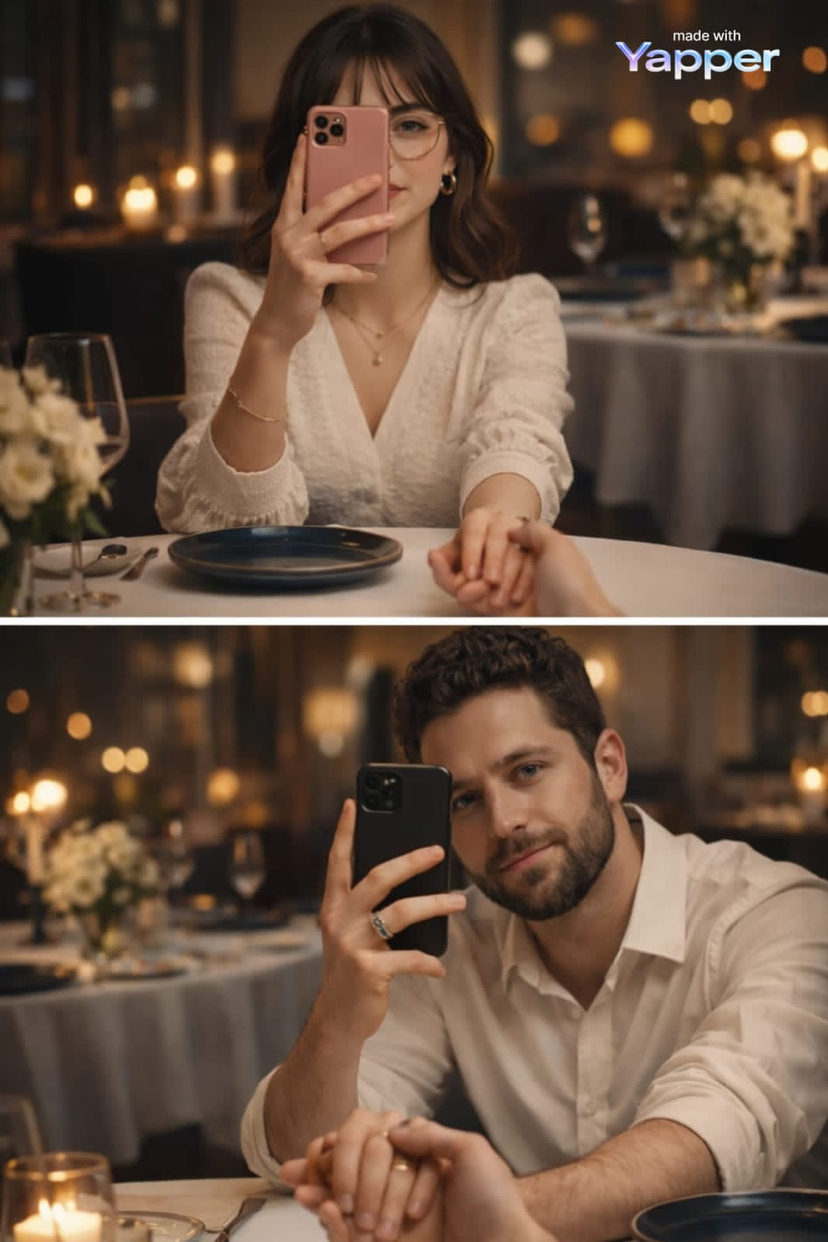 24-nano-banana-2-dinner-date-split-screen AI image template preview