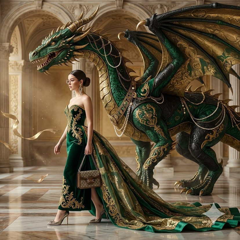 52-couture-fashion-editorial-woman-and-drag AI image template preview