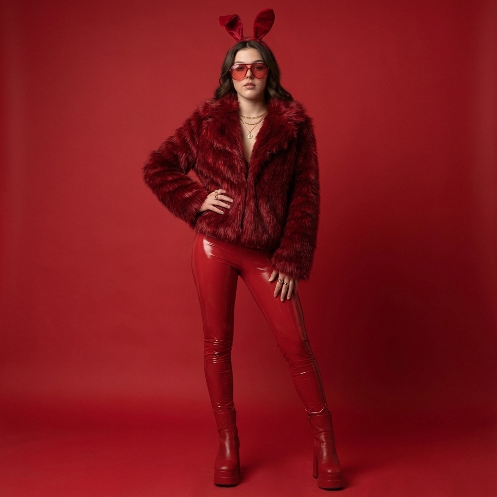 Red Leather Editorial Muse Template example 2