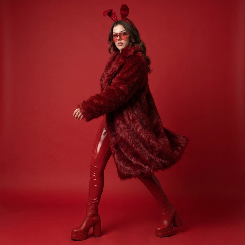 Red Leather Editorial Muse Template example 3