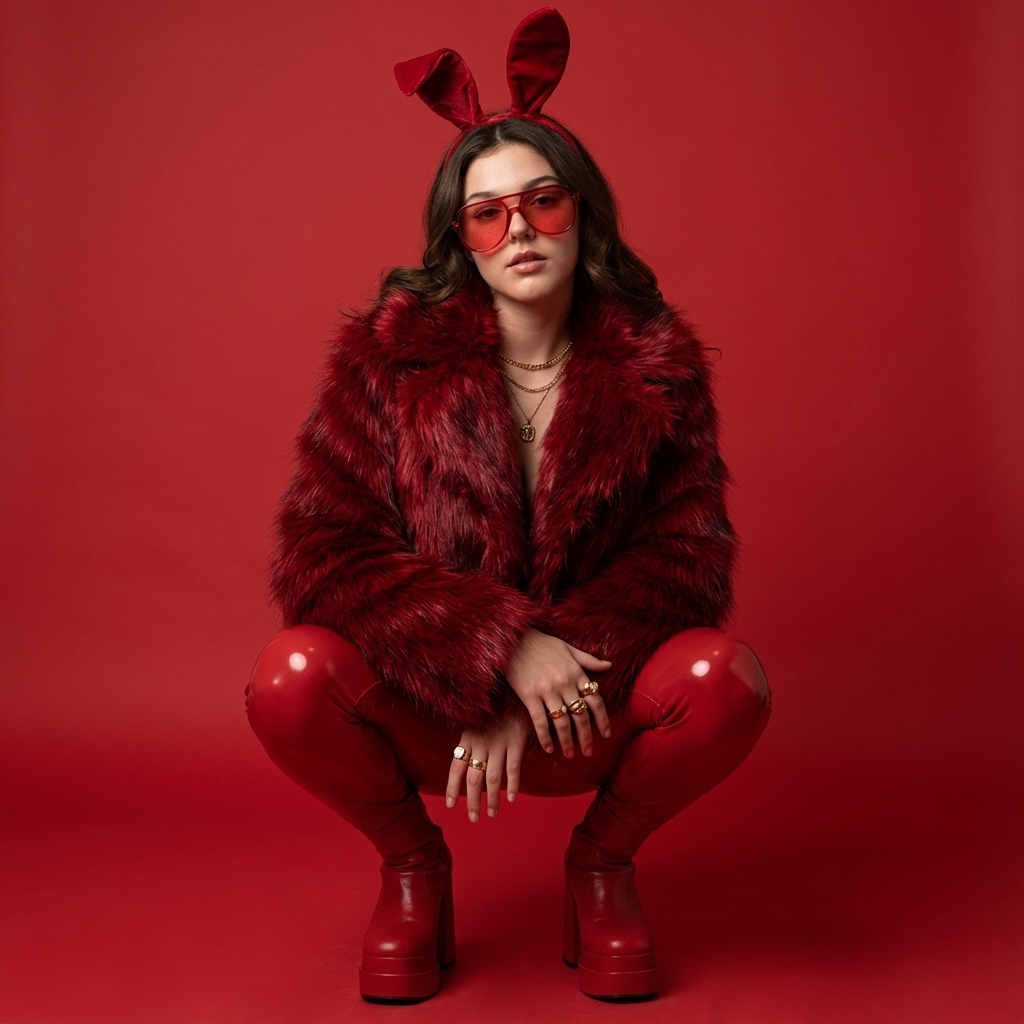 Red Leather Editorial Muse Template example 1