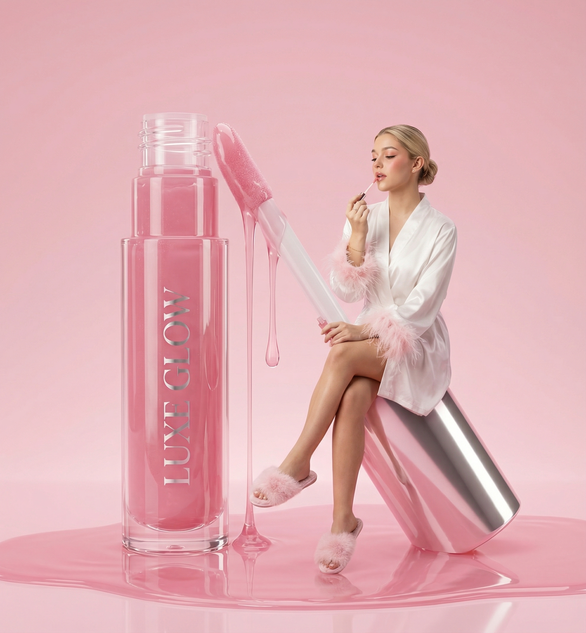 Luxe Lip-Gloss Ad Visual
