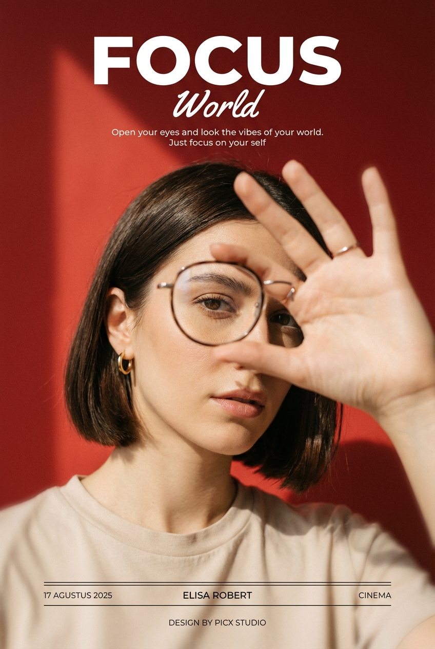 Modern Lens Editorial Poster - AI Image Template Preview