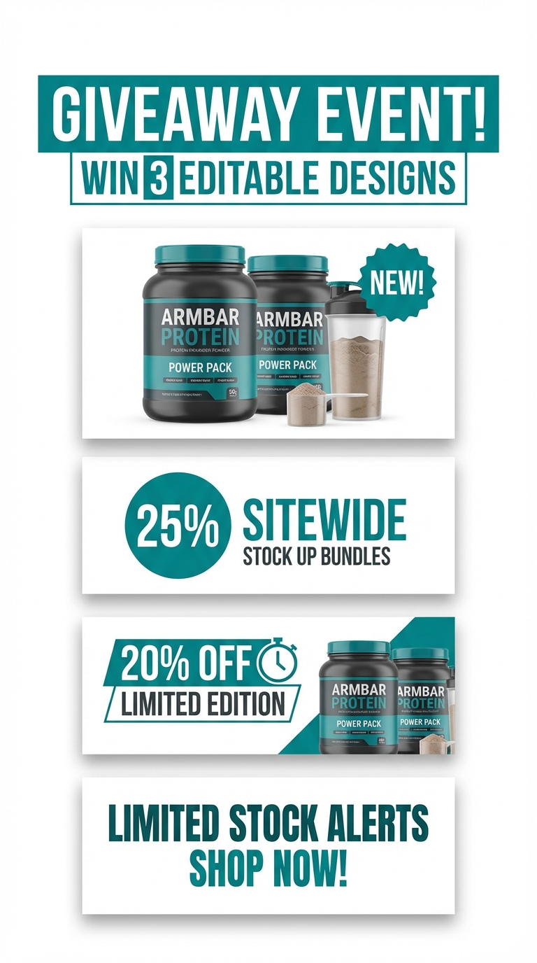 Fitness Supplement Collage Layout example 3