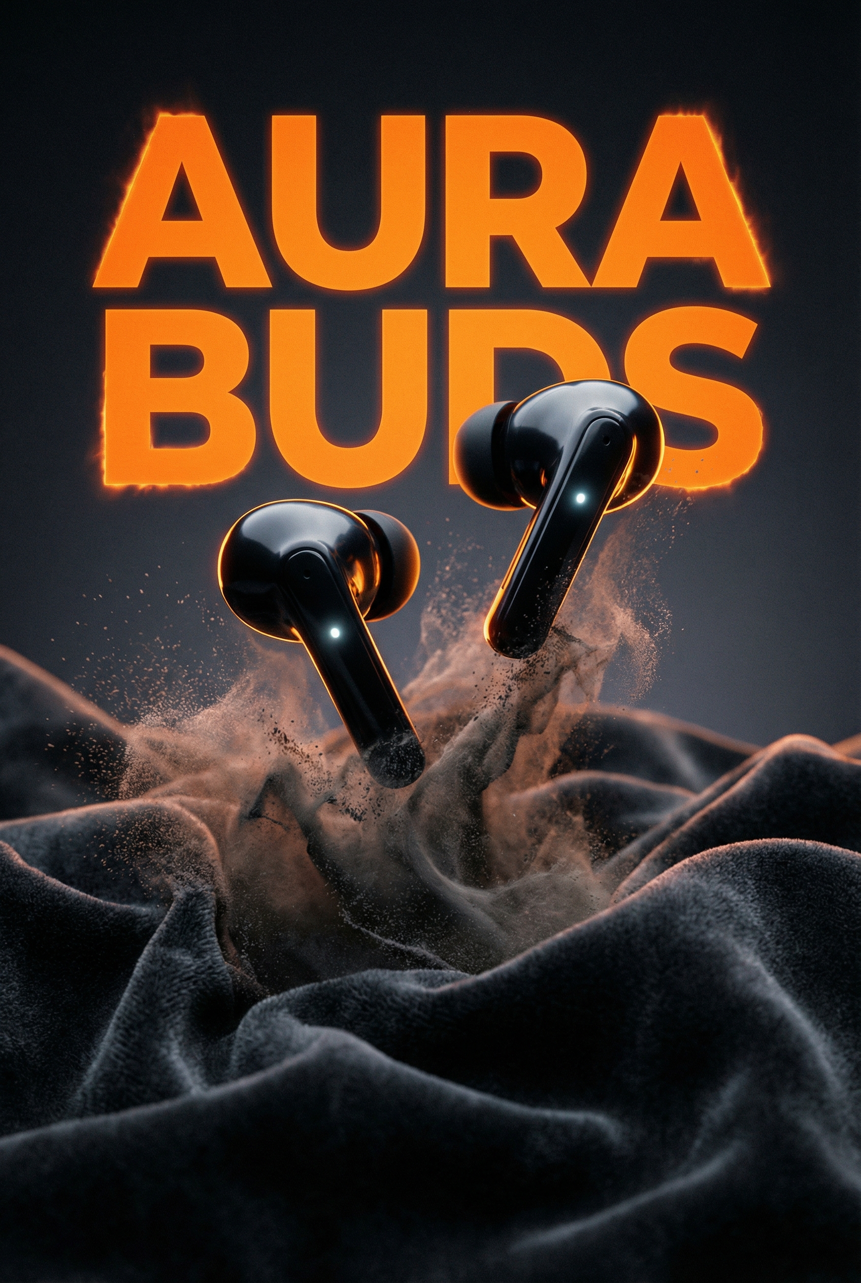 Aura Buds Poster Shoot Creative - AI Image Template Preview