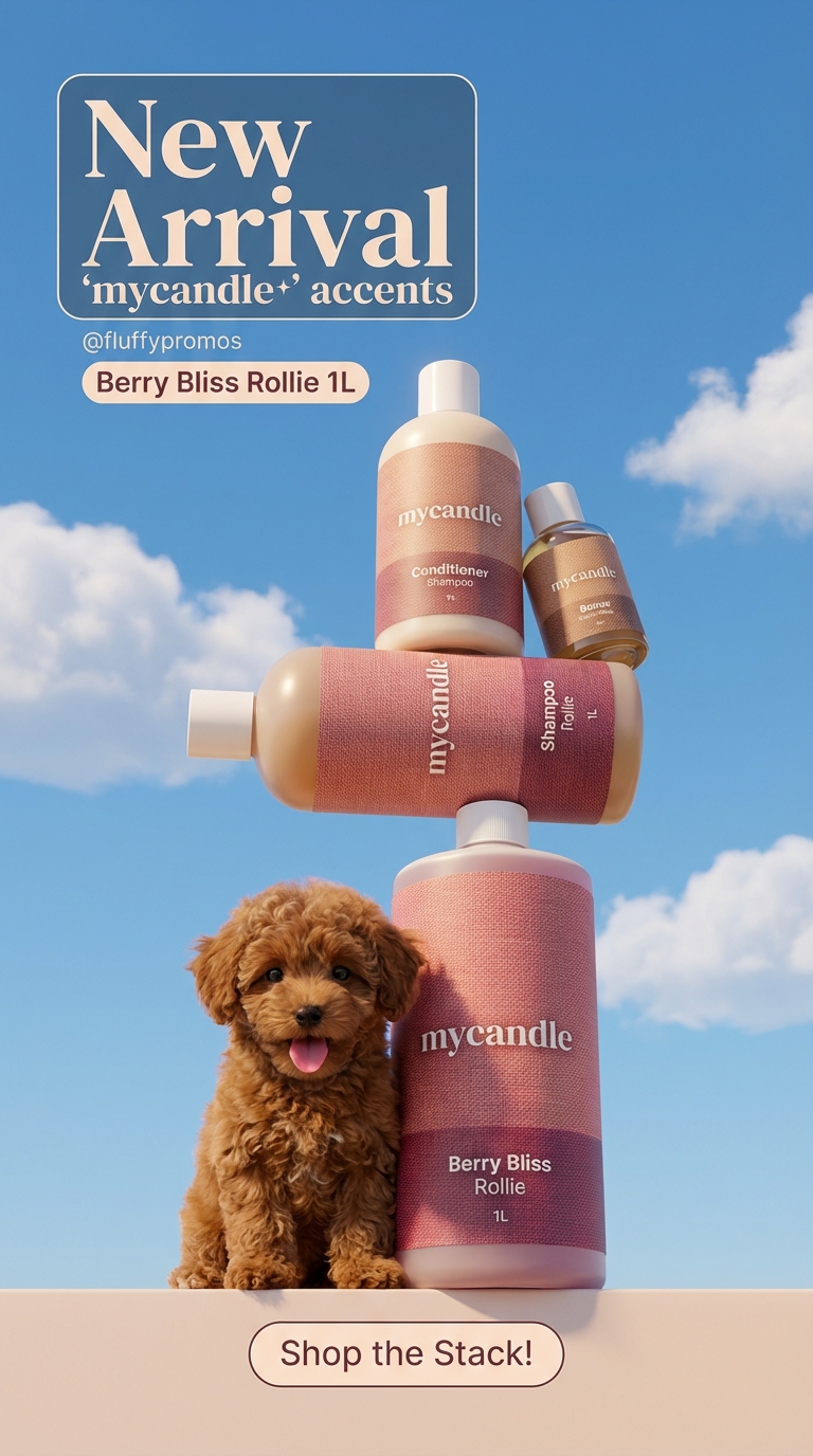 Pet Product Stack Vertical Template - AI Image Template Preview