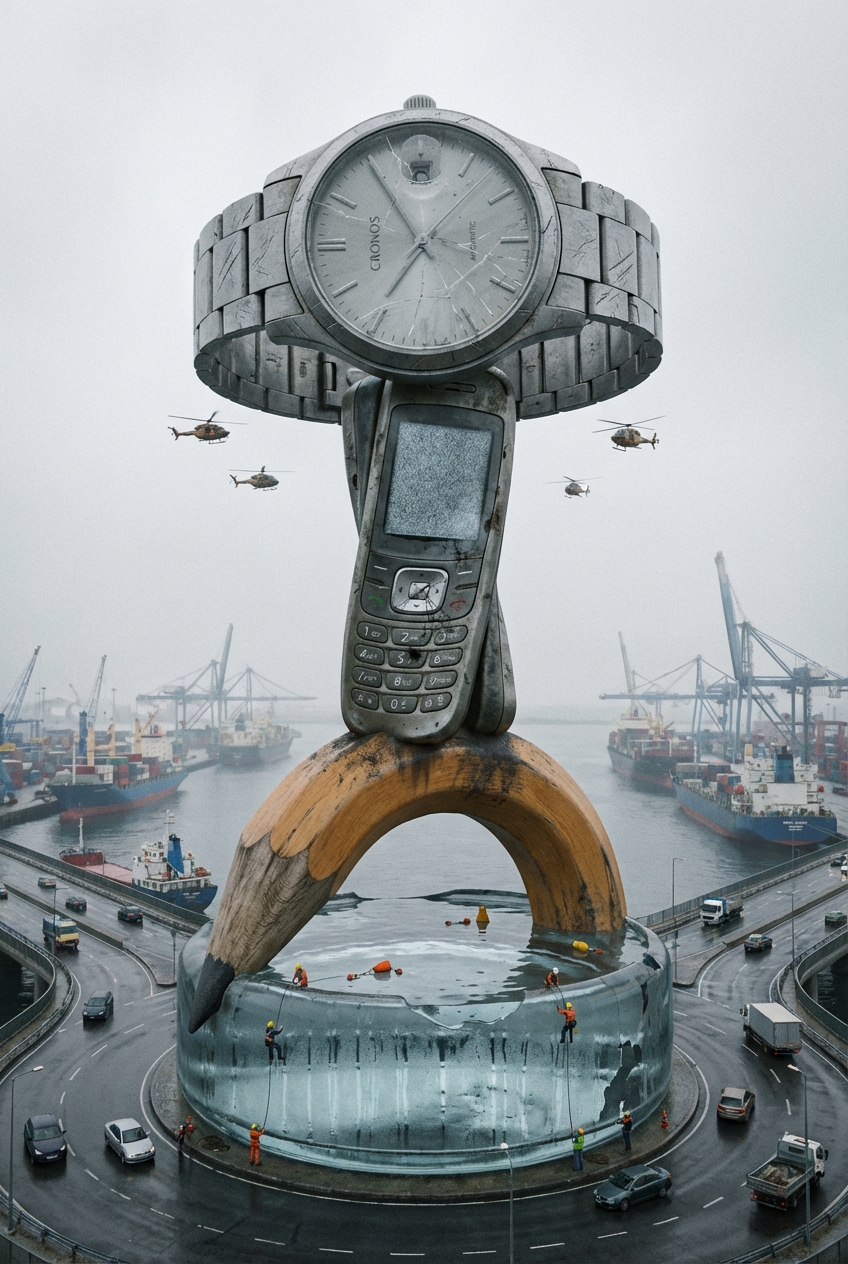 Colossal Everyday Object Monument - AI Image Template Preview