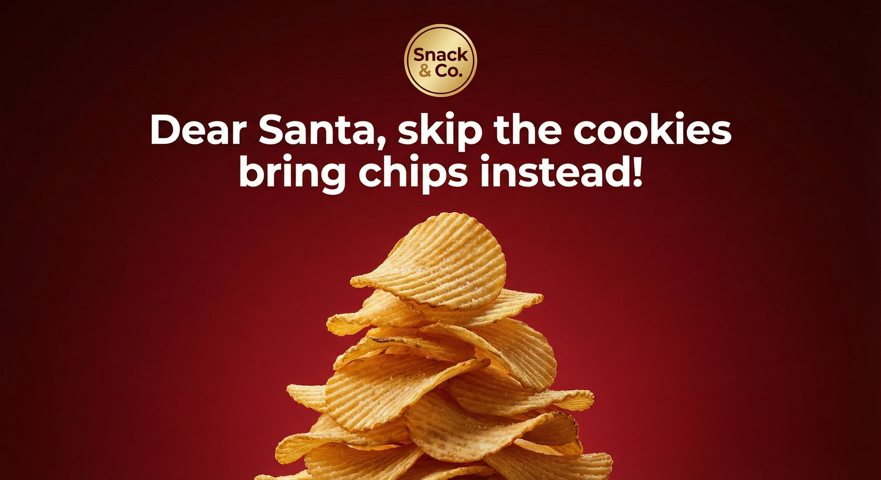 Crispy Chip Christmas Ad Template example 1