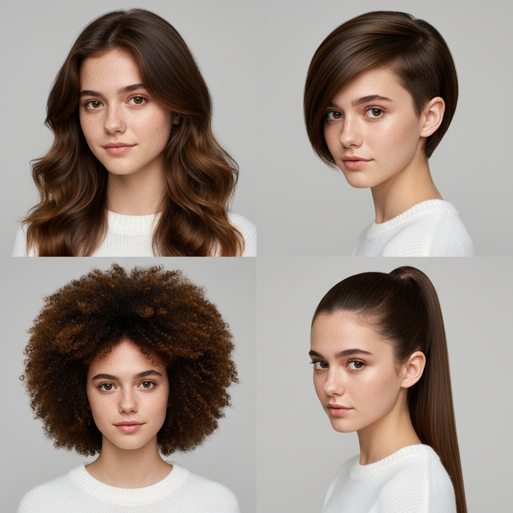 Hairstyles - AI Image Template Preview