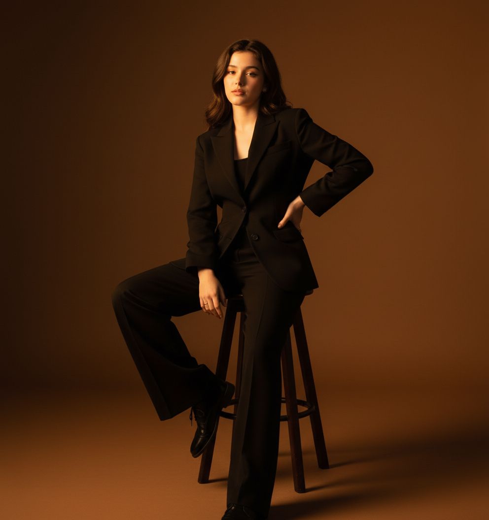 Dramatic Studio Portrait - AI Image Template Preview