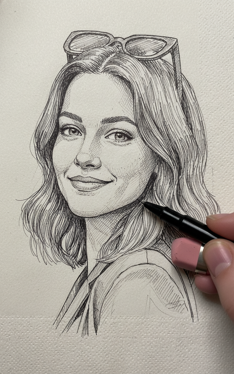 Pencil Sketch - AI Image Template Preview