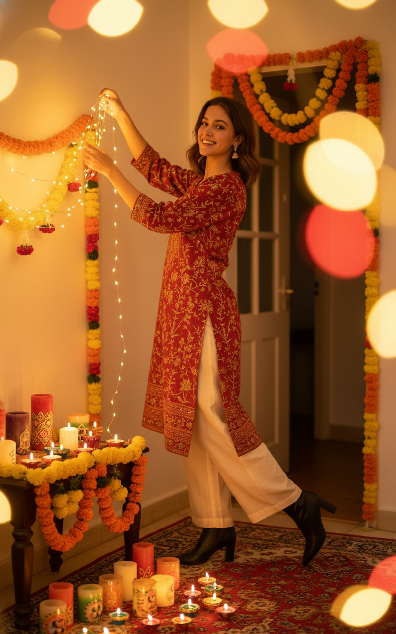Diwali Photoshoot(Decoration) - AI Image Template Preview