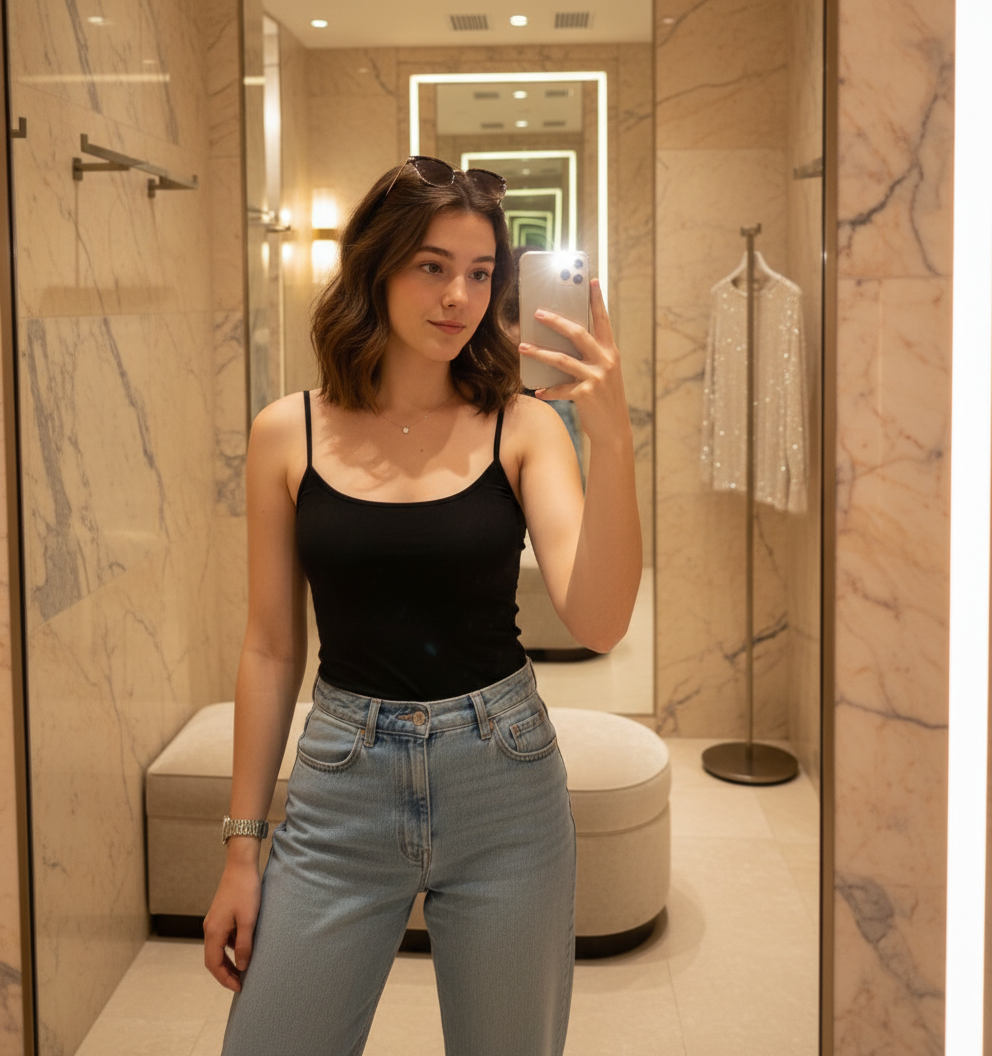 Designer Room Selfie - AI Image Template Preview