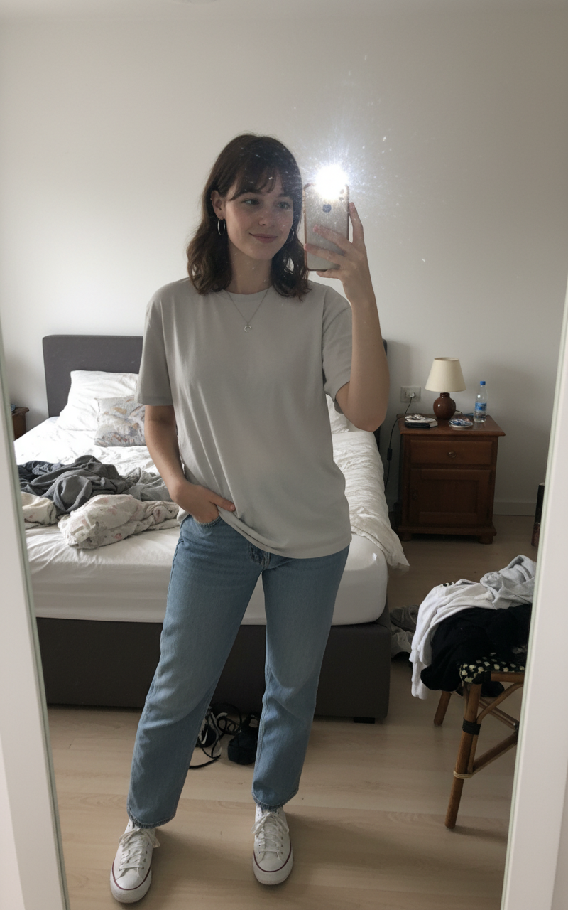 Room Mirror Selfie - AI Image Template Preview