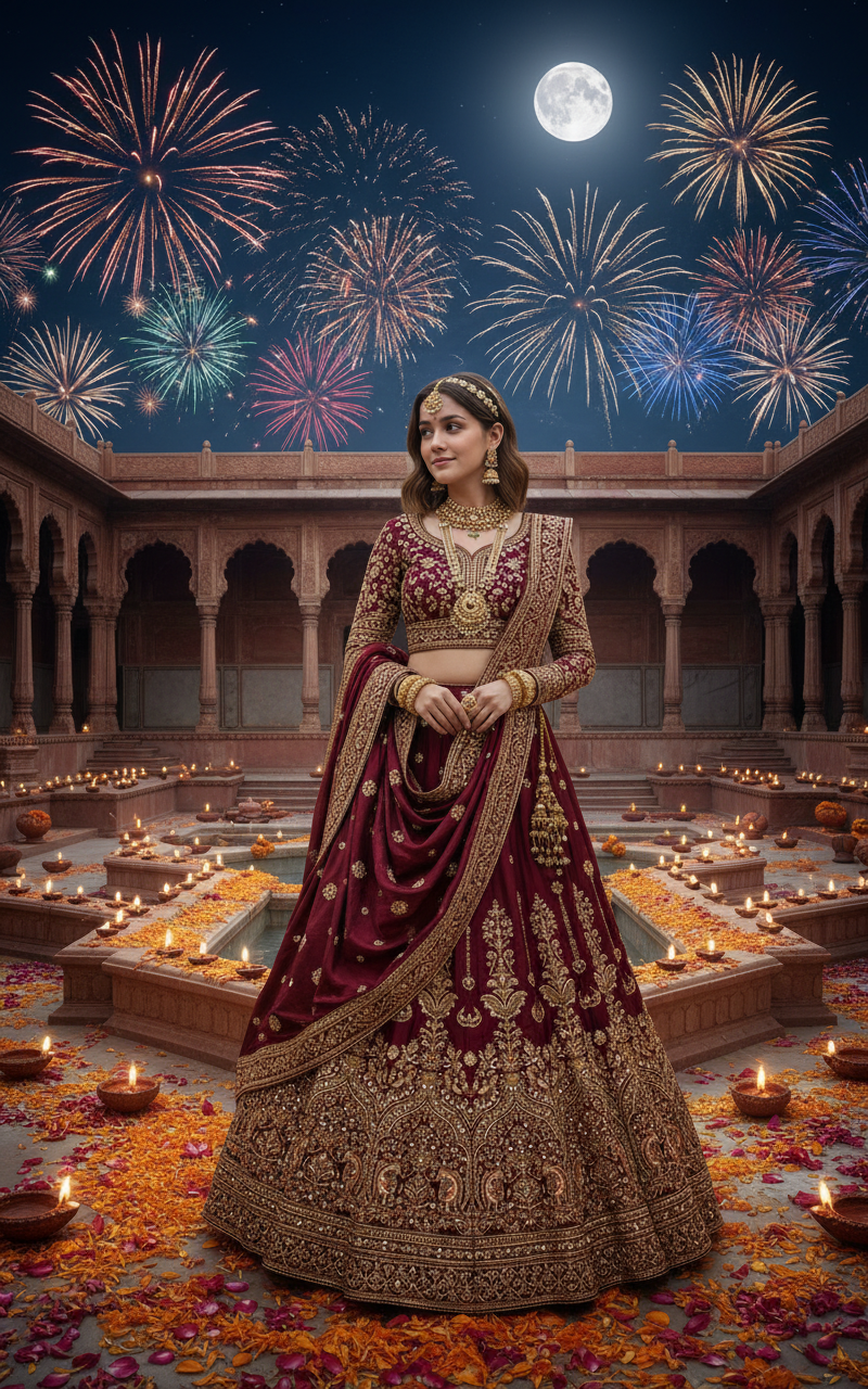 Professional Diwali Photoshoot - AI Image Template Preview