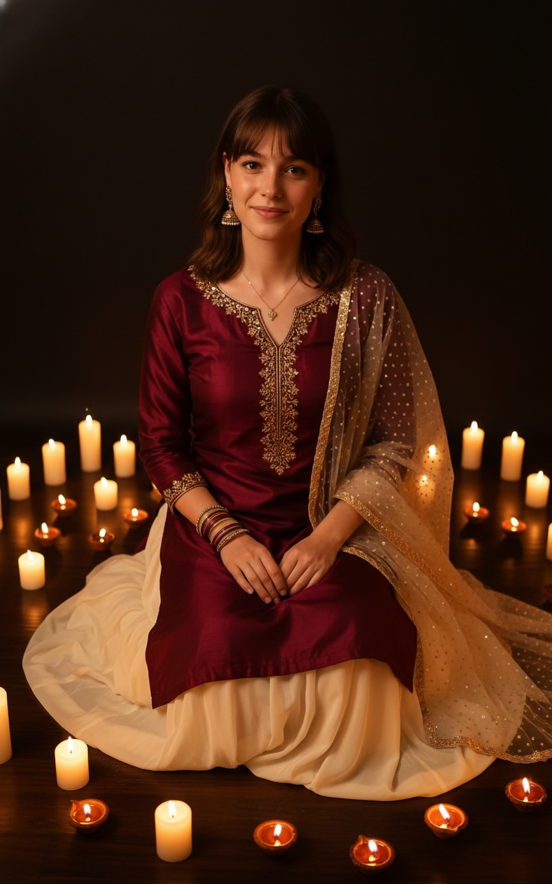 Diwali Photoshoot - AI Image Template Preview