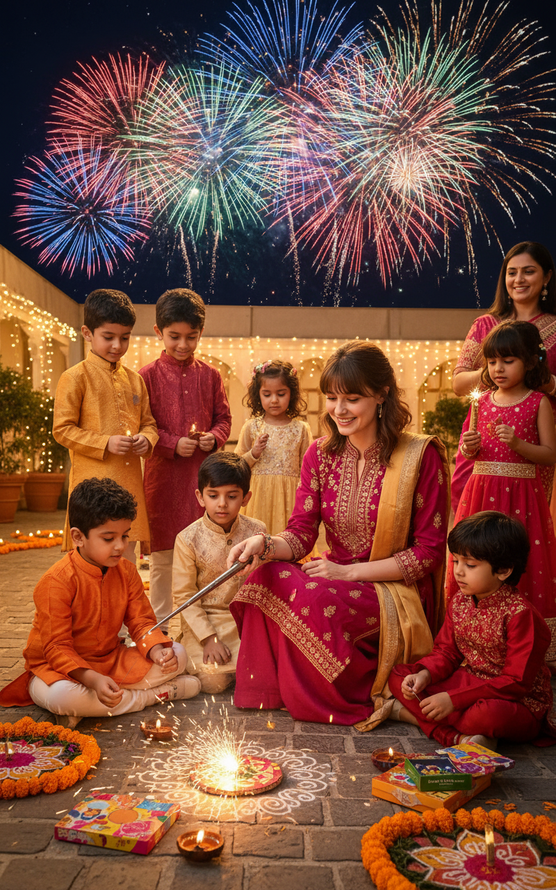 Diwali Photoshoot(Children) - AI Image Template Preview