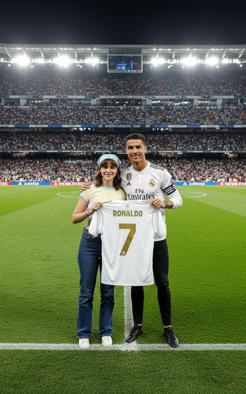 Photo with Ronaldo(Real Madrid) - AI Image Template Preview