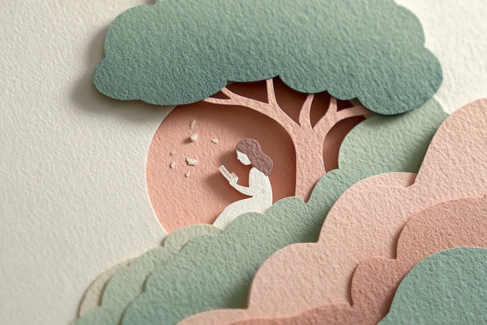 Layered Paper Cut Illustration Template preview