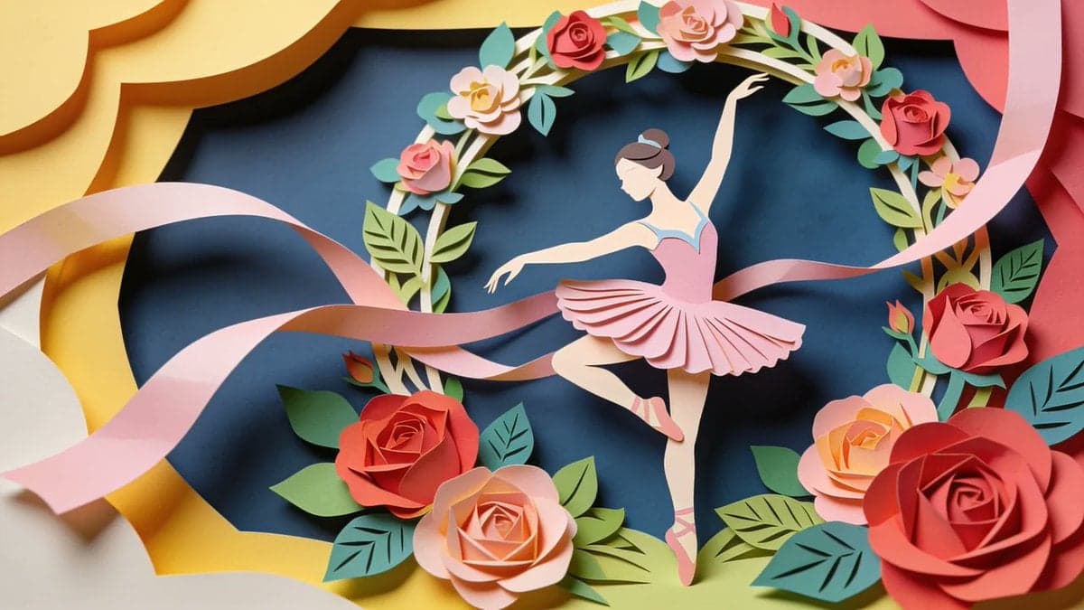 Paper Cut Craft Illustration - AI image template preview
