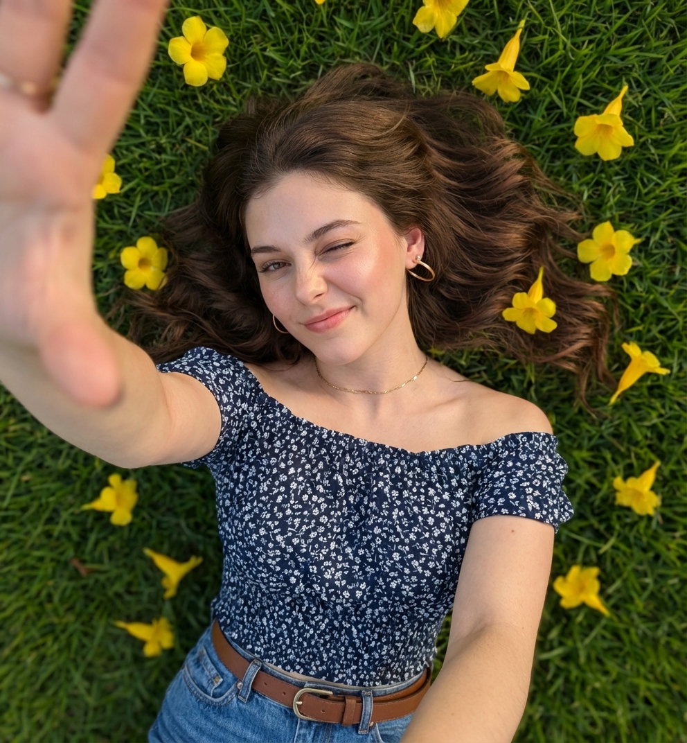 Playful Garden Portrait Template - AI Image Template Preview