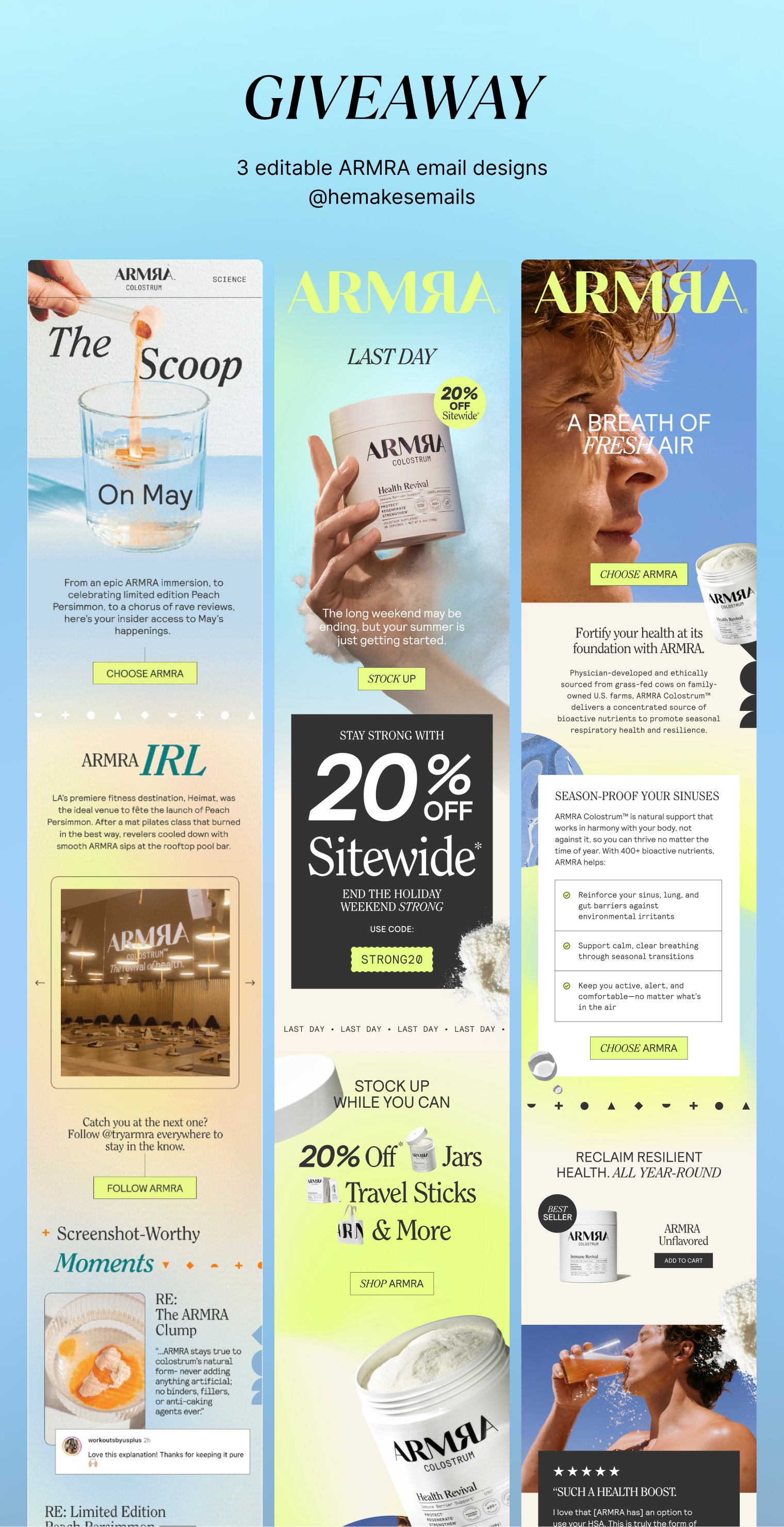 Fitness Supplement Collage Layout example 1