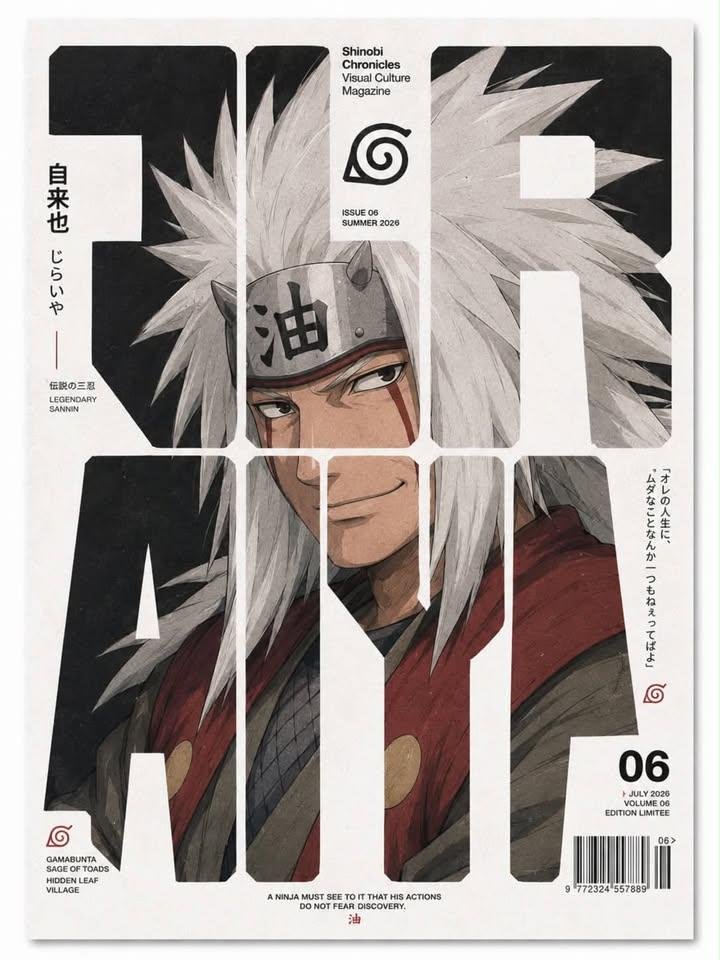 Minimalist Anime Magazine Cover Typography - AI image template preview