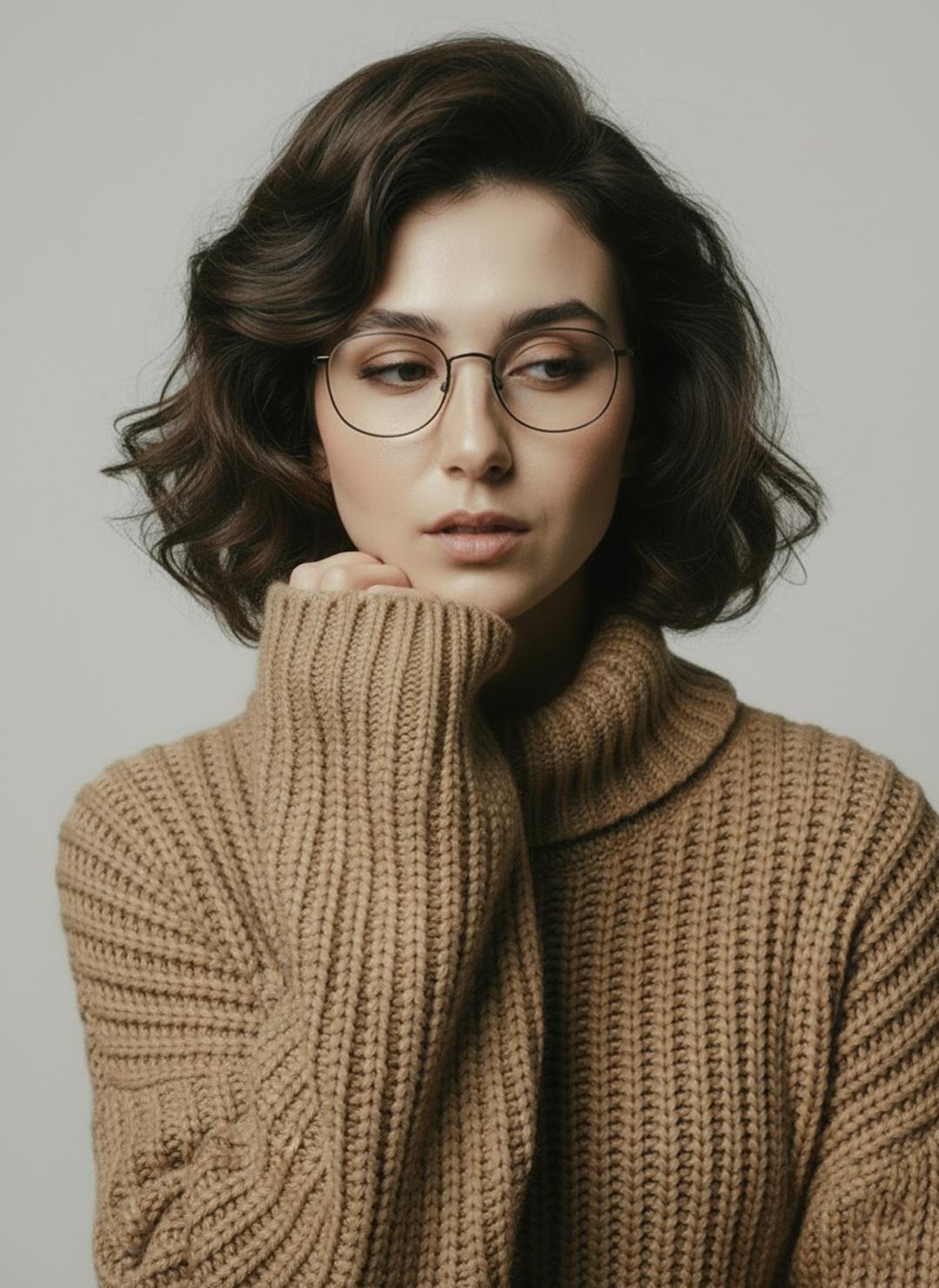 Minimalist Scandinavian Editorial Fashion Portrait Series - AI image template preview