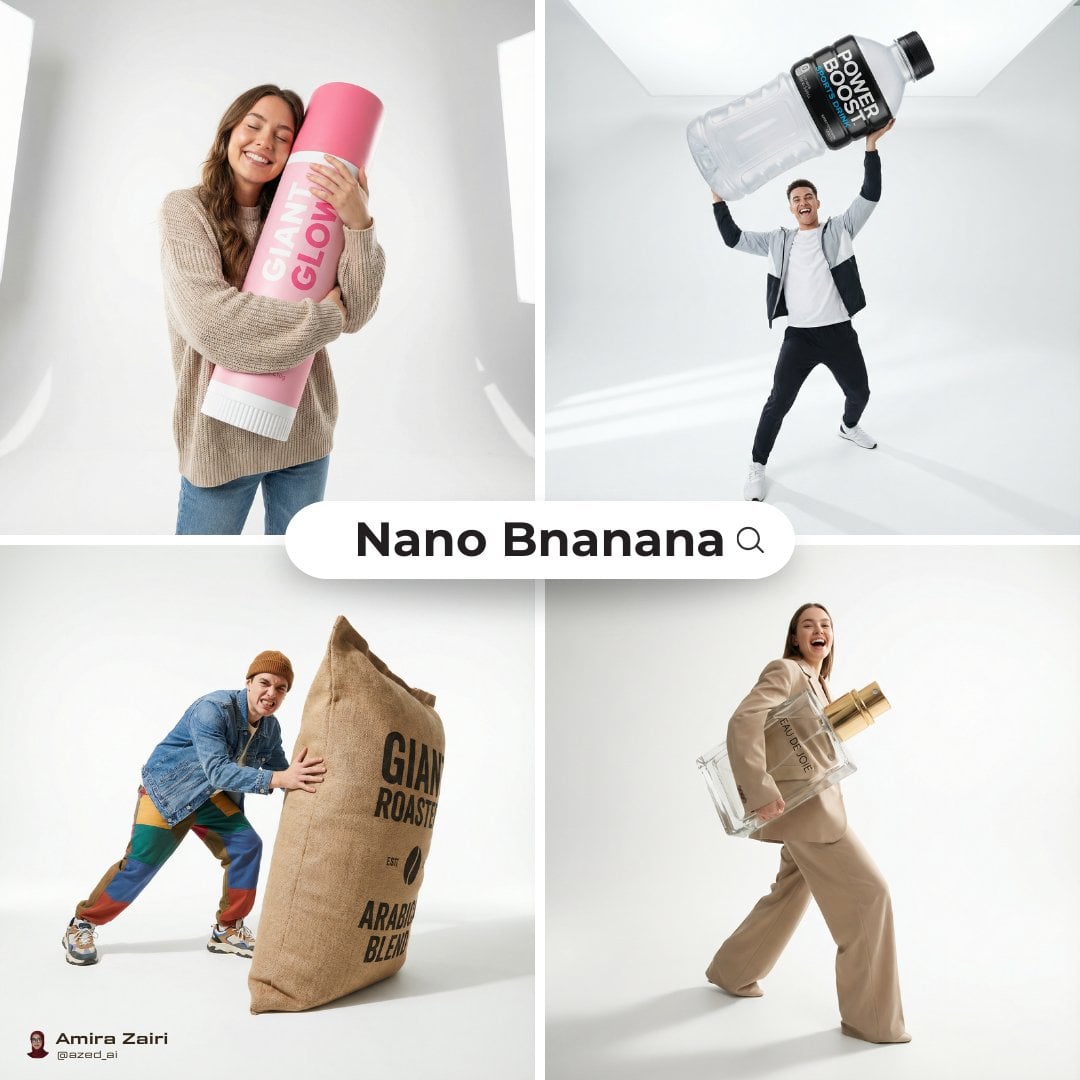 Oversized Hero Product Fashion Editorial - AI image template preview