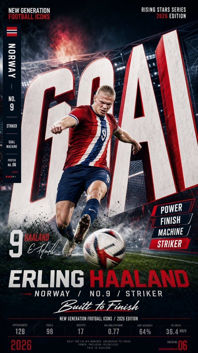 vertical-football-star-campaign-poster - AI image template preview