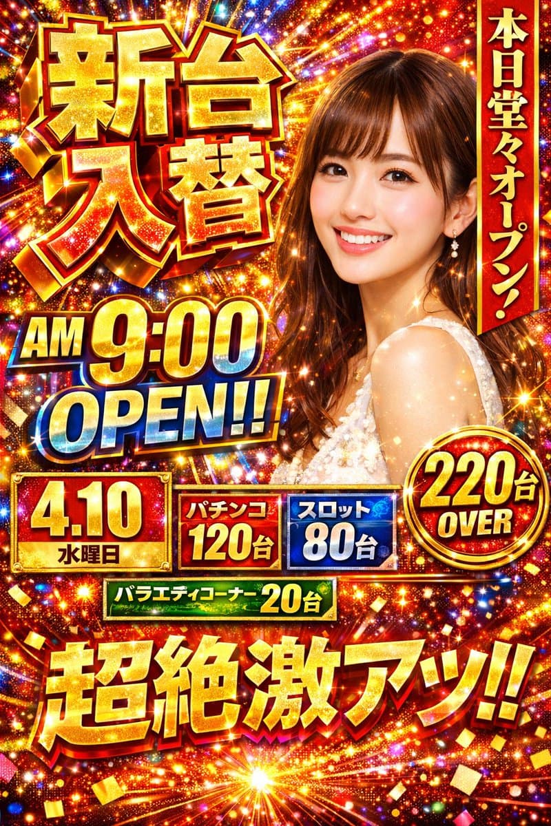 Flashy Pachinko Parlor Promo Poster - AI image template preview