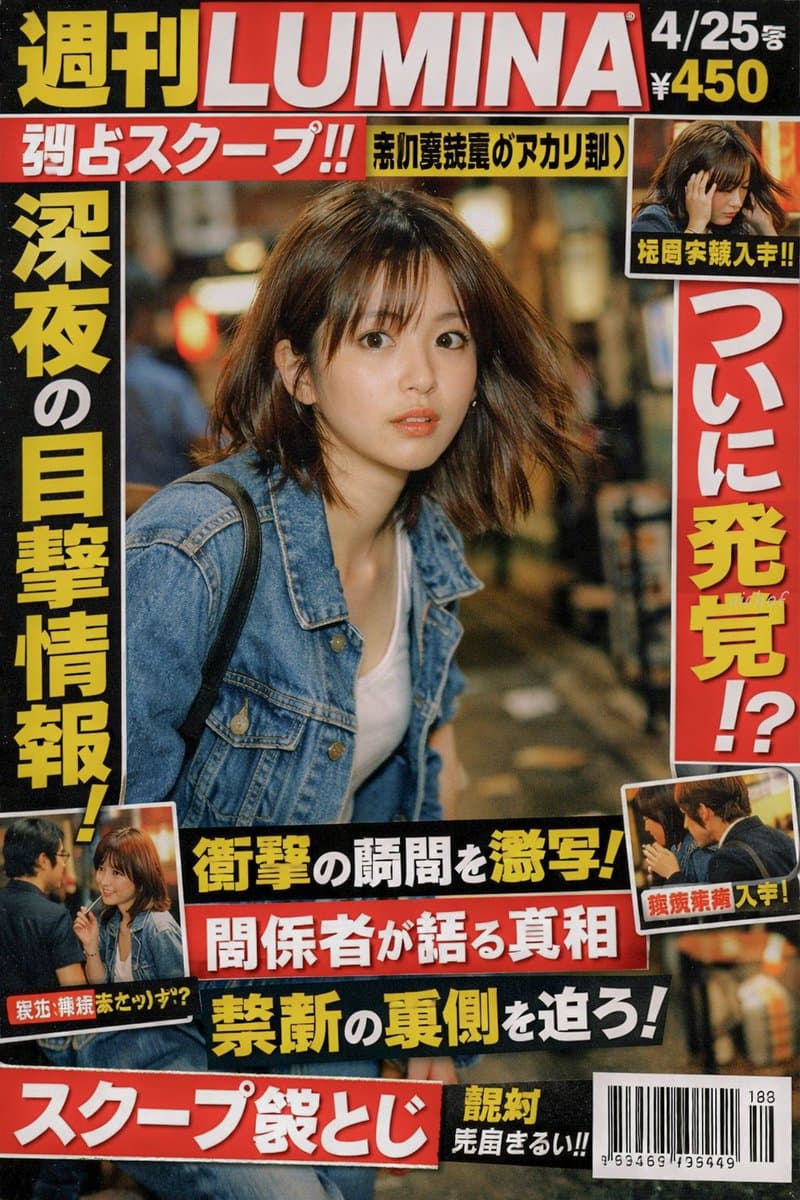 Japanese Tabloid Magazine Cover - AI image template preview