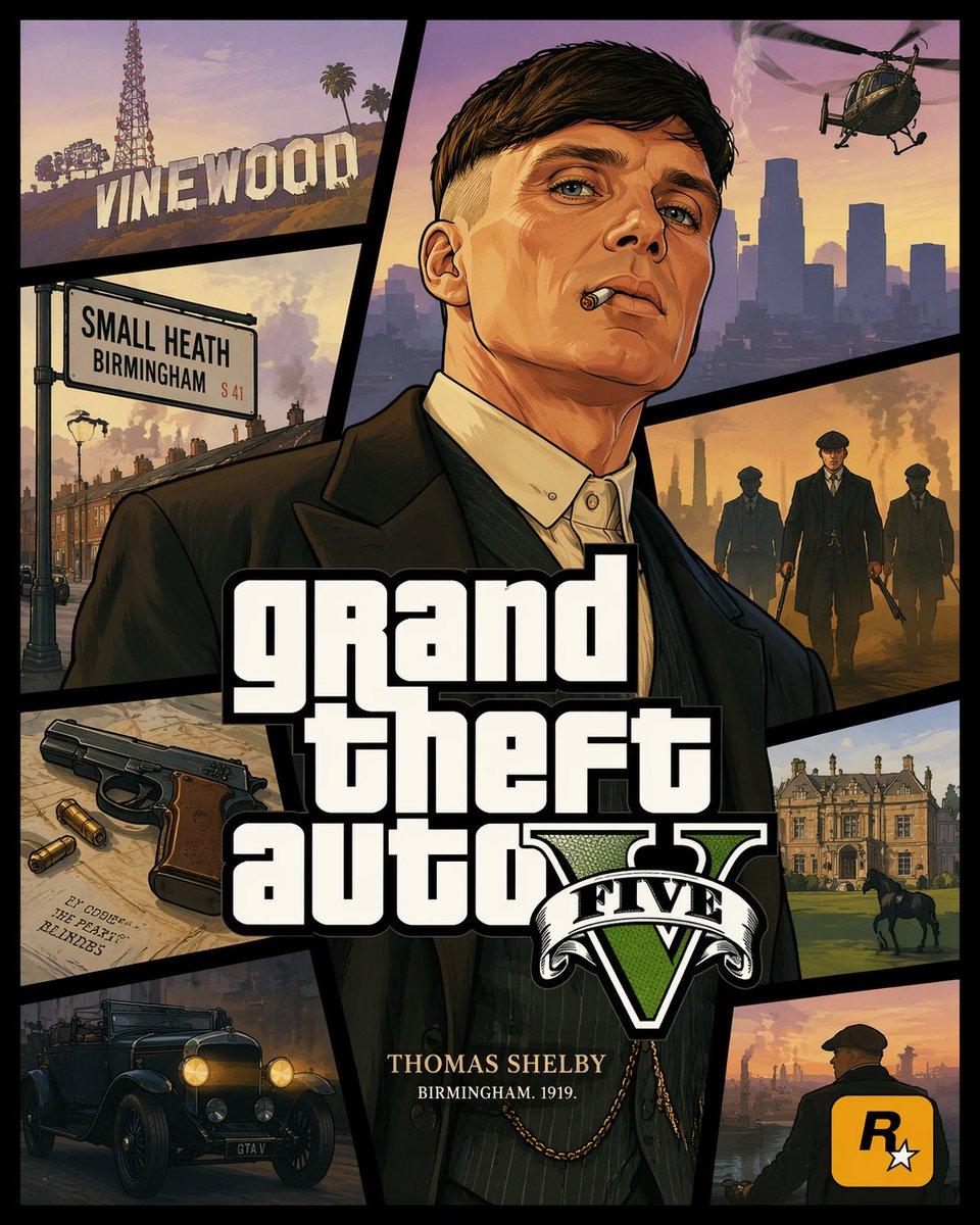GTA V Style Crossover Cover Art - AI image template preview
