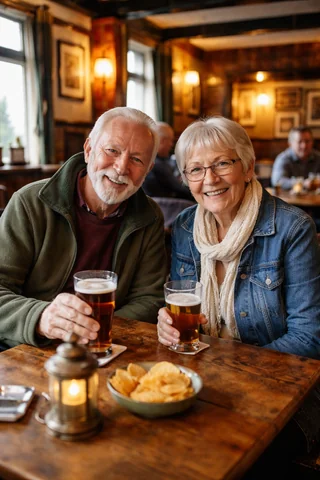 Pub Scene Amateur Snapshot - AI image template preview