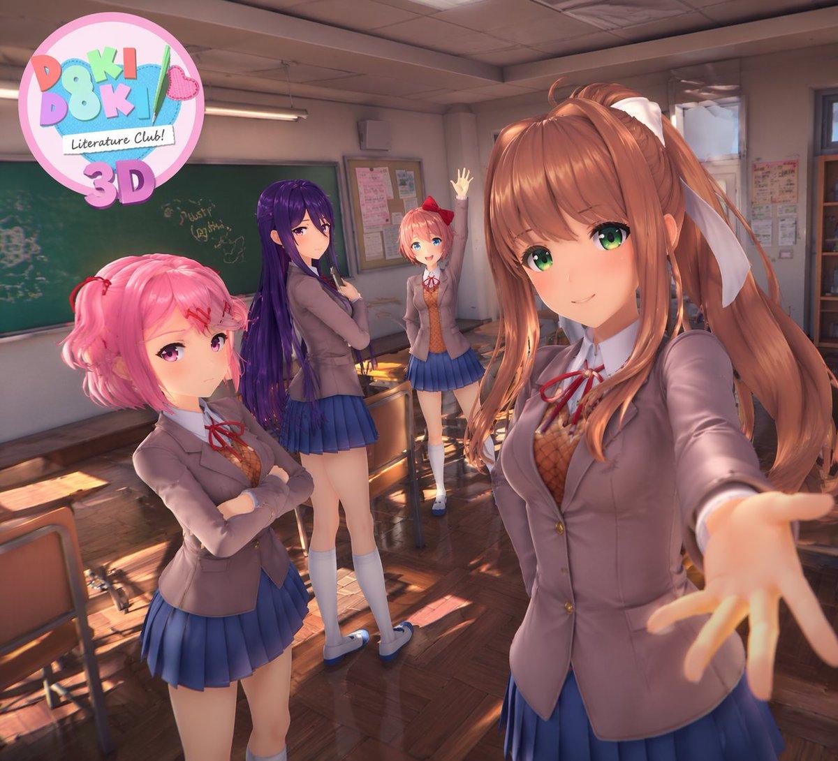 3D Anime Visual Novel Game Cover - AI image template preview