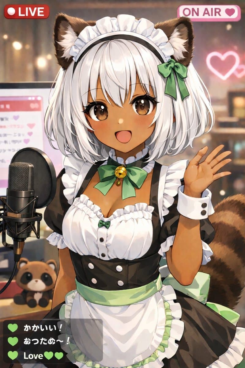 Anime VTuber Live Stream Overlay - AI image template preview