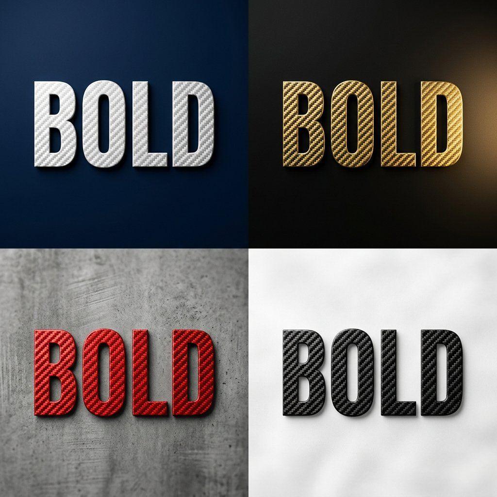 Carbon Fiber Typography - AI image template preview