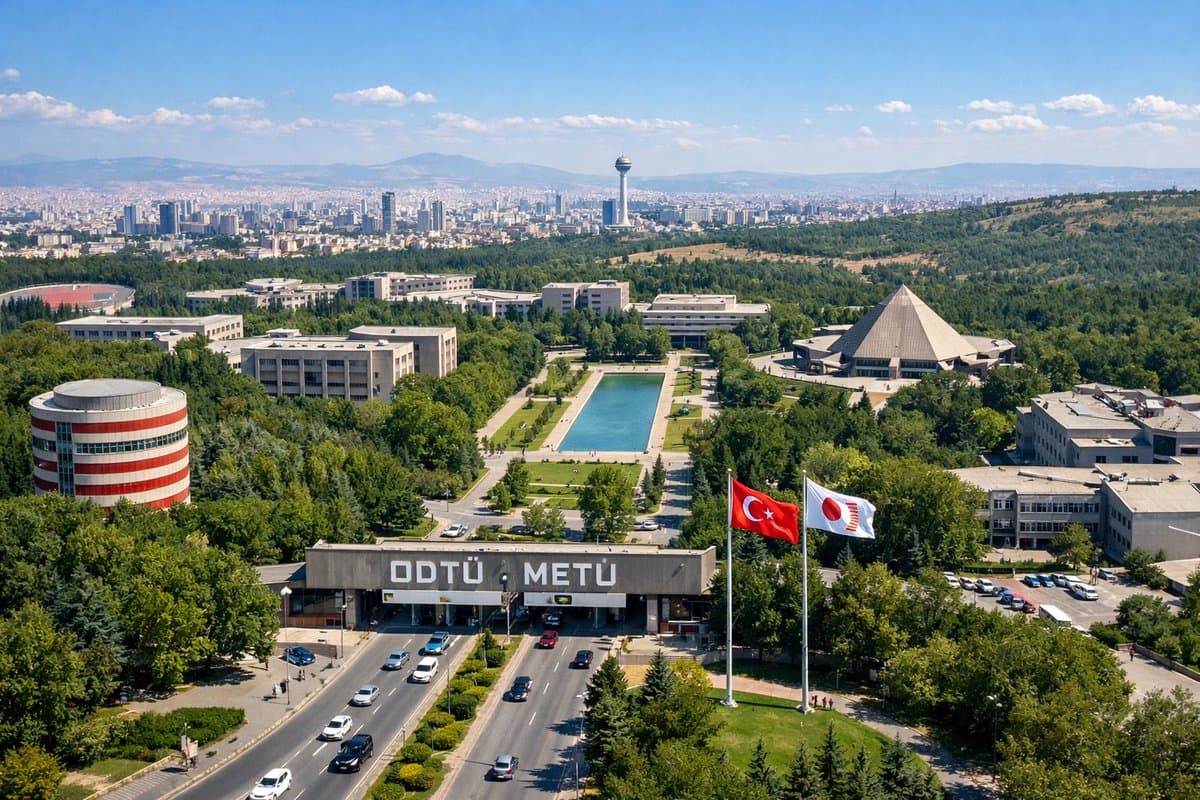 University Campus Aerial View - AI image template preview